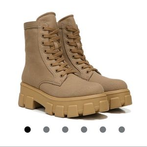 Sam Edelman Tan Lace Up Combat Boots